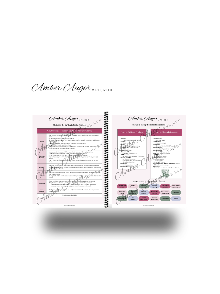 Chairside Laminated Book: RDH Codes, Perio Treatment Guide, and More!